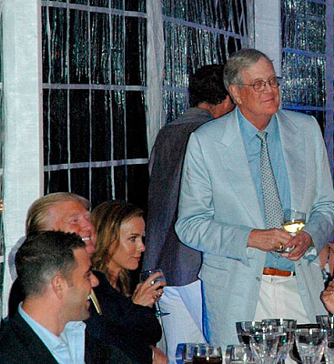 Donald Trump and David Koch at Hamptons party.  (Teamster Nation)