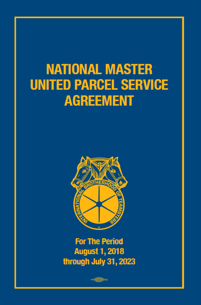 National Master UPS Agreement PDF Now Available Teamsters Local Union