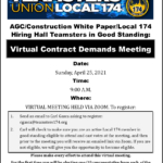 AGC Demands Meeting April 25 9AM via Zoom