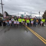 STRIKING TEAMSTERS EXTEND PICKET LINE TO PORT OF EVERETT, WASH