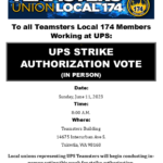UPS STRIKE AUTHORIZATION VOTE (IN PERSON)